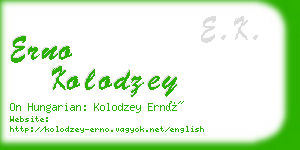 erno kolodzey business card